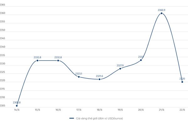 Giá vàng hôm nay 22.6: Đồng loạt giảm, nhà đầu tư thua lỗ nặng nề