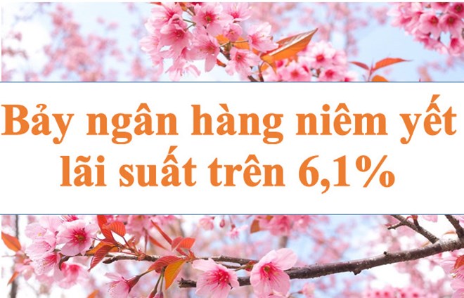 Lãi suất ngân hàng hôm nay 5.7: Bảy ngân hàng niêm yết lãi suất trên 6,1%