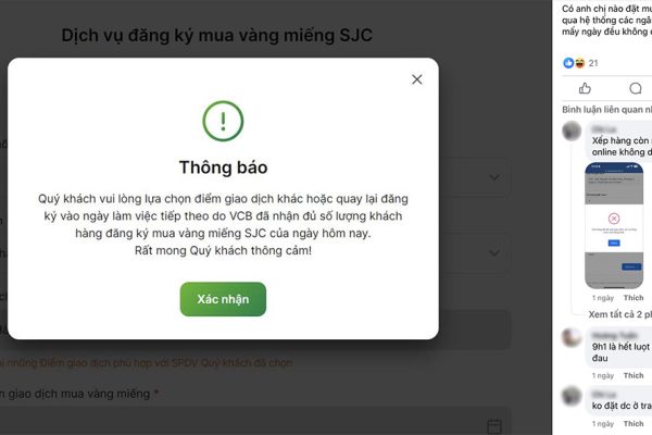 Người dân TPHCM vẫn khó mua vàng online vì liên tục hết lượt