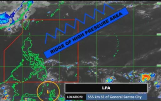 Diễn biến áp thấp mới gần Philippines