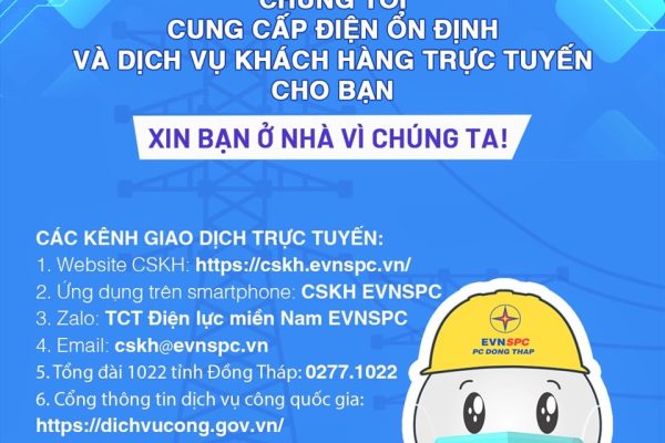 EVNSPC: Khuyến khích sử dụng dịch vụ trực tuyến khi giãn cách xã hội