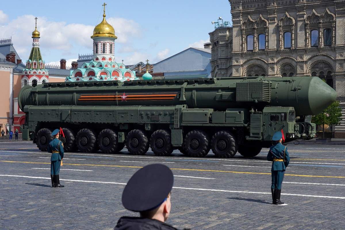 Hệ thống tên lửa đạn đạo xuyên lục địa di động (ICBM) Yars. Ảnh: AFP