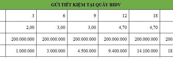 Trọn bộ lãi suất BIDV mới nhất cuối tháng 6.2024, gửi 200 triệu đồng nhận bao nhiêu tiền?