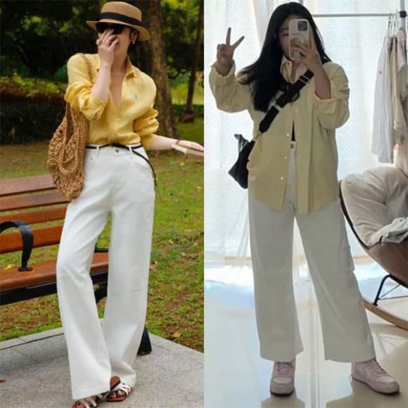 quần trắng, mùa hè, quần suông