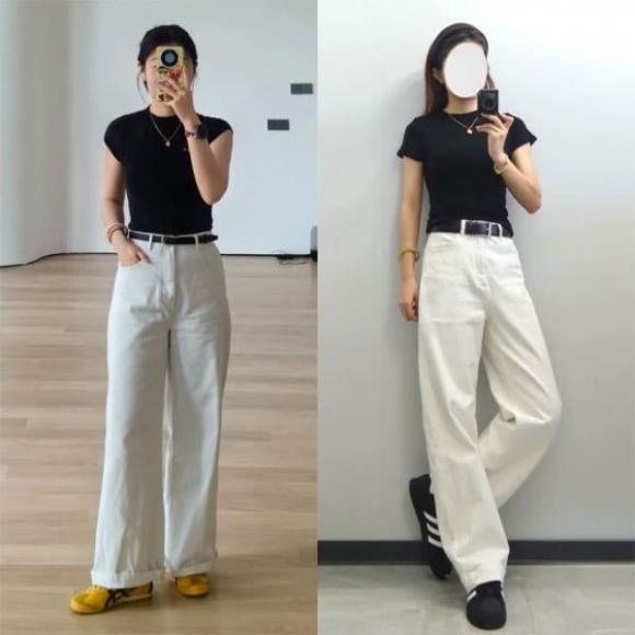 quần trắng, mùa hè, quần suông