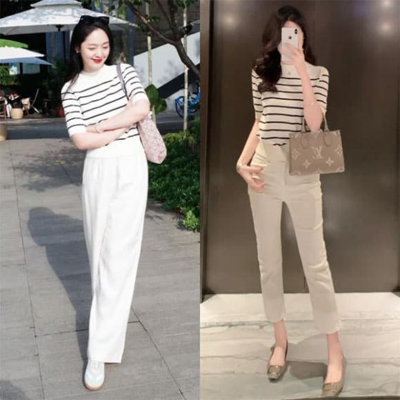 quần trắng, mùa hè, quần suông