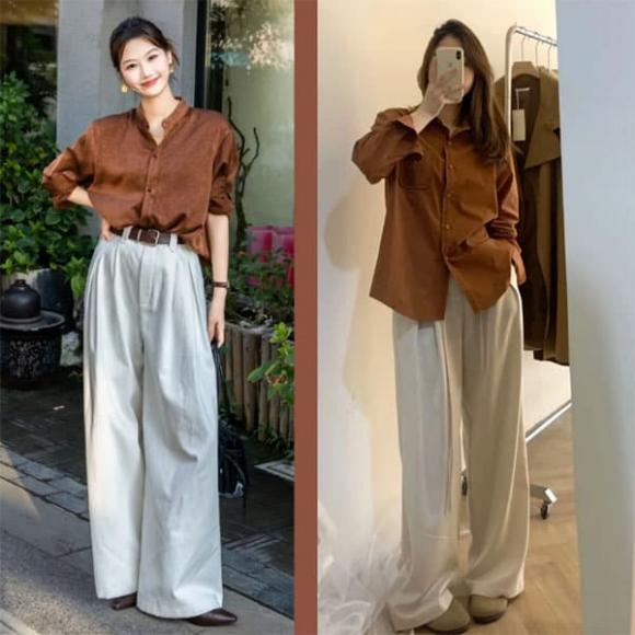 quần trắng, mùa hè, quần suông